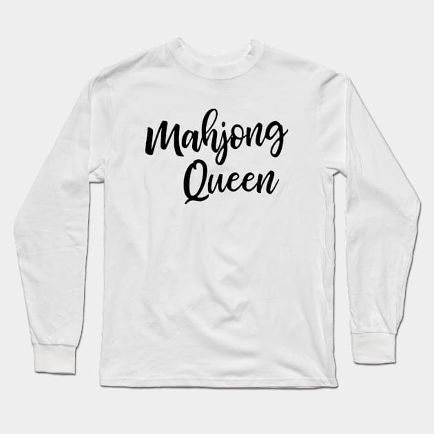 Mahjong Queen Long Sleeve T-Shirt by OpalEllery